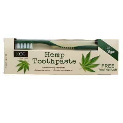 XOC Hemp Toothpaste zubní pasta 100 ml + zubní kartáček