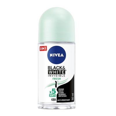 Nivea Black & White Invisible Fresh anti-perspirant roll-on 50 ml 