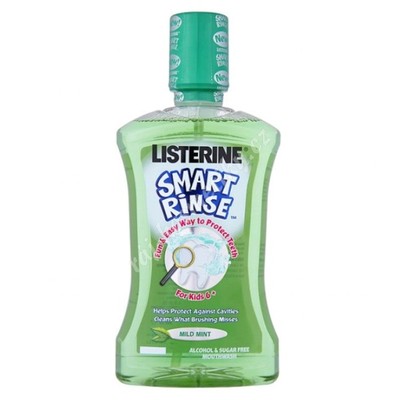 Listerine dětská ústní voda Smart Rinse Mild Mint 500 ml