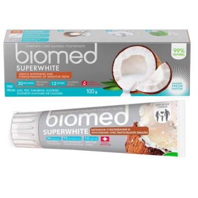Biomed Superwhite zubní pasta s přírodním kokosovým olejem 100 g