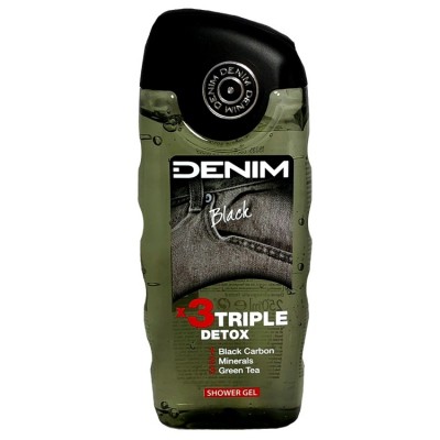 Denim Black Triple Detox sprchový gel pro muže 250 ml
