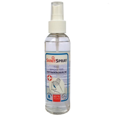 SanitSpray Antimikrobiální bezoblachový čistící sprej na ruce 150 ml