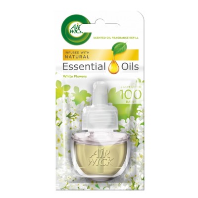 Air Wick Essensial Oils White Flowers Bílé květy náhradní náplň 19 ml 