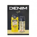 Denim Gold dárková kazeta sprchový gel 250 ml + deospray 150 ml